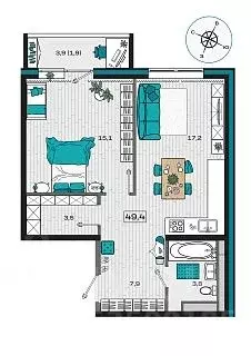 1-к кв. Приморский край, Уссурийск Радужный мкр,  (49.4 м)