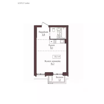 1-к кв. Алтайский край, Барнаул ул. Папанинцев, 155 (33.2 м)