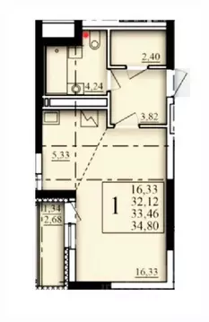 1-к кв. Башкортостан, Уфа Затон-Восточный жилрайон, Паруса жилой ...