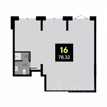 Офис в Тюменская область, Тюмень ул. Андрея Приказнова, 2 (78 м)