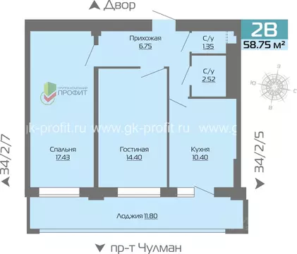 2-к кв. Татарстан, Набережные Челны Новое Побережье жилой комплекс ...