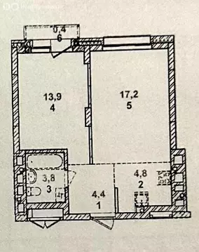 2-комнатная квартира: Новосибирск, улица Никитина, 67 (44.4 м)