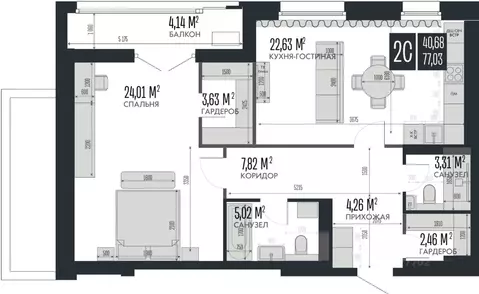 3-к кв. Алтайский край, Барнаул Опера Резиденс жилой комплекс, БС3 ...