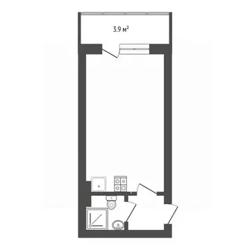 Студия Ханты-Мансийский АО, Сургут ул. Иосифа Каролинского, 9 (29.2 м)