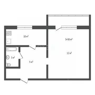 1-к кв. Брянская область, Брянск ул. Тельмана, 88 (30.0 м)