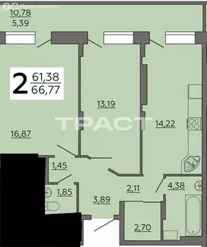 2-комнатная квартира: Воронеж, улица Независимости, 84/4 (66.7 м)