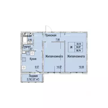 2-к кв. Нижегородская область, Нижний Новгород Вязниковская ул., 41 ...