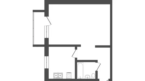 1-комнатная квартира: Тюмень, улица Новосёлов, 2Б (29.7 м)