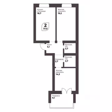 2-к кв. Челябинская область, Сосновский муниципальный округ, пос. ...