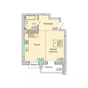 Студия Бурятия, Улан-Удэ Энергетик мкр,  (40.82 м)
