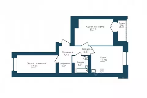 2-к кв. Вологодская область, Череповец 107-й мкр, ГринВилль жилой ...