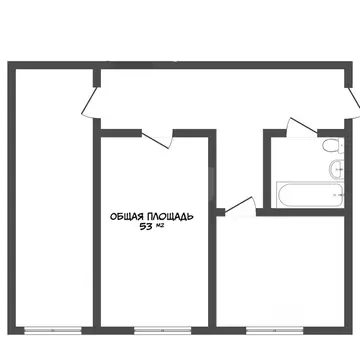 2-к кв. Брянская область, Брянск ул. Фокина, 62 (53.6 м)