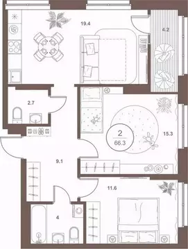 2-к кв. Пензенская область, Пенза Арбеково жилрайон, Дальнее Арбеково ...