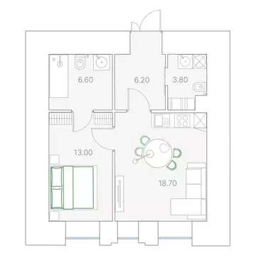 1-комнатная квартира: Москва, Софийская набережная, 34с3 (48.3 м)