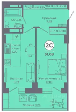 2-к кв. Ростовская область, Ростов-на-Дону Левенцовский мкр, ...