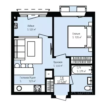 1-к кв. Дагестан, Дербент Камеллия жилой комплекс (37.52 м)