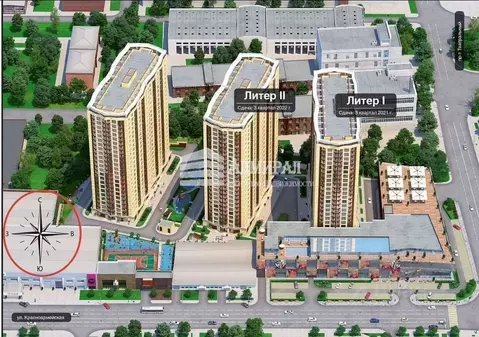 3-к кв. Ростовская область, Ростов-на-Дону Красноармейская ул., ...