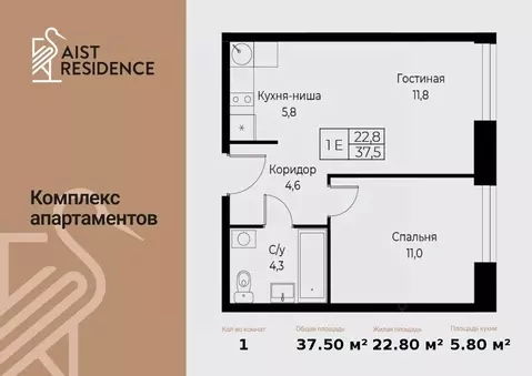2-к кв. Москва ул. Наметкина, 10Д (37.5 м)