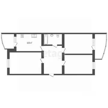 2-к кв. Тюменская область, Тюмень ул. Орджоникидзе, 11 (66.7 м)