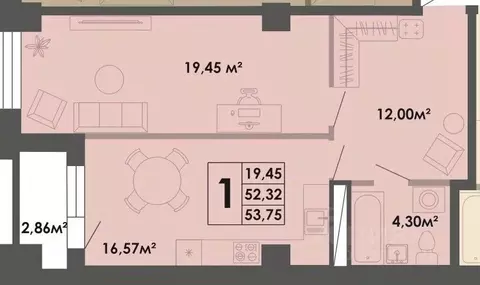 1-к кв. Саха (Якутия), Якутск ул. Богатырева, 9 (54.49 м)