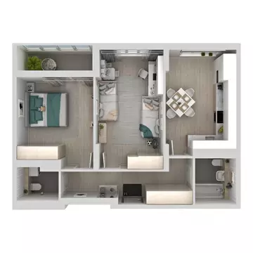 2-к кв. Самарская область, Самара Южное ш., 13 (57.55 м)