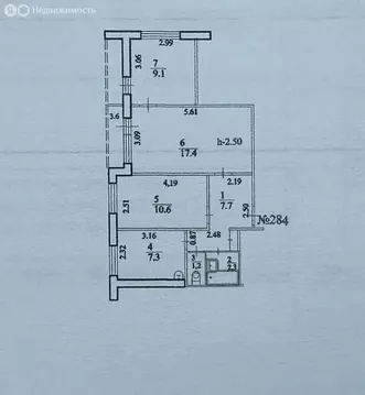 3-комнатная квартира: Тольятти, улица Свердлова, 43 (55.6 м)