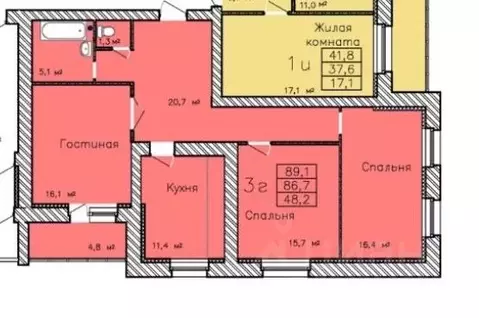 3-к кв. Тамбовская область, Тамбов Радужный мкр, ул. Сабуровская, 1Бк3 ...