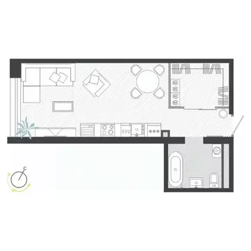 1-к кв. Приморский край, Владивосток ул. Нейбута (34.93 м)