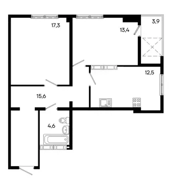 2-к кв. Крым, Симферополь ул. Балаклавская, 10 (67.3 м)
