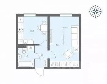 1-к кв. Воронежская область, Новоусманский район, пос. Отрадное ул. ...