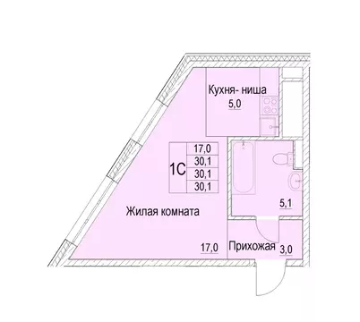 1-к кв. Московская область, Мытищи Леонидовка мкр,  (30.1 м)