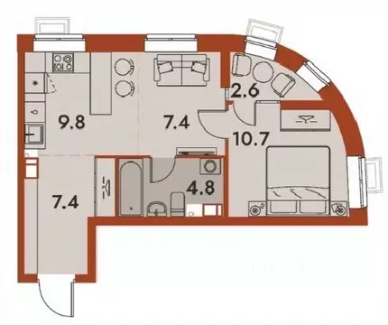 2-к кв. Нижегородская область, Нижний Новгород Ленгородок мкр, Первый ...