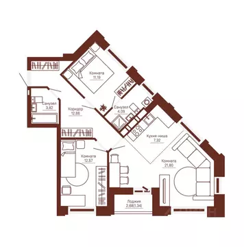 3-к кв. Пермский край, Пермь Данилиха мкр, Три Девятых жилой комплекс ...