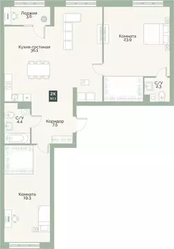 Свободной планировки кв. Курганская область, Курган Заозерный ...