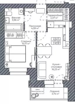 1-к кв. Ярославская область, Ярославль Проектируемая ул., 1 (41.0 м)