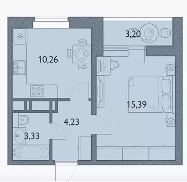 1-к кв. Брянская область, Брянск просп. Станке Димитрова, 67к7 (34.4 ...