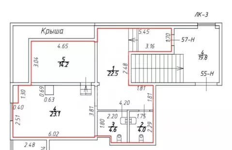 2-комнатная квартира: Санкт-Петербург, Наличная улица, 44к1 (68.4 м)