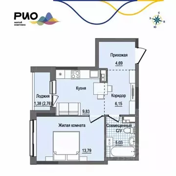 1-к кв. Удмуртия, Ижевск Воткинский жилрайон, Рио жилой комплекс, 2 ...