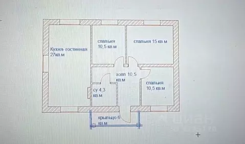 Дом в Татарстан, Лаишевский район, с. Сокуры ул. Семейная, 36 (100 м)