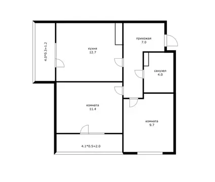 2-к кв. Краснодарский край, Краснодар ул. Имени Героя Ростовского, 8 ...