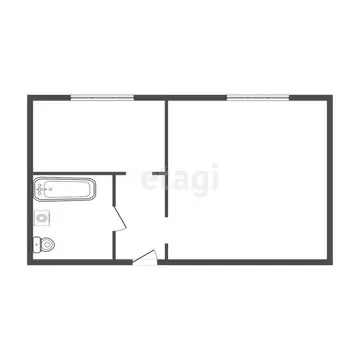 1-комнатная квартира: Бийск, улица Владимира Короленко, 33 (28.8 м)