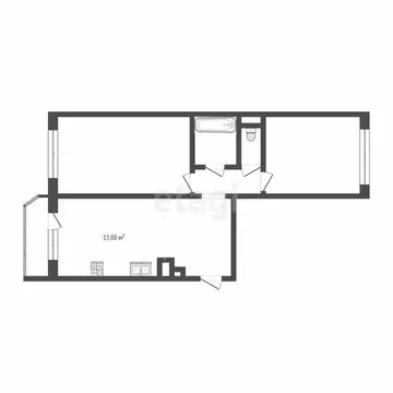 2-комнатная квартира: Тюмень, улица Александра Митинского, 4 (67.3 м)