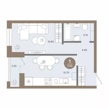 1-к кв. Нижегородская область, Нижний Новгород 52-й Автозавода кв-л,  ...