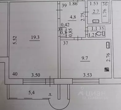 1-к кв. Самарская область, Самара пос. 113 километр, ул. Липяговская, ...