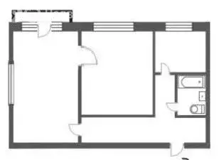 2-комнатная квартира: Бакал, Октябрьская улица, 18 (54.9 м)