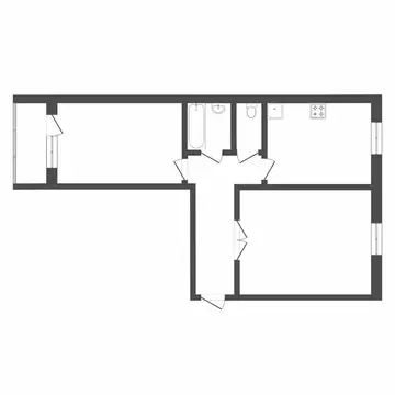 2-комнатная квартира: Тюмень, Арктическая улица, 1к1 (51.6 м)