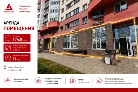 Помещение свободного назначения в Санкт-Петербург просп. Героев, 18 ...