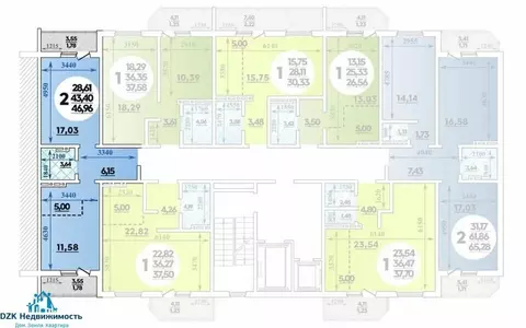 2-комнатная квартира: Краснодар, улица Героя А.А. Аверкиева, 21 (45 м)