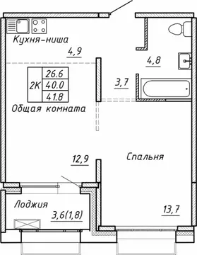2-к кв. Новосибирская область, Новосибирск Гренландия жилой комплекс ...