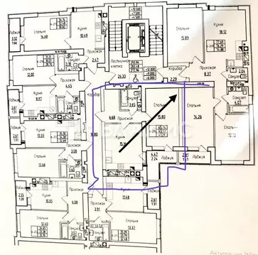 1-комнатная квартира: Калининград, улица Героя России Катериничева, ...